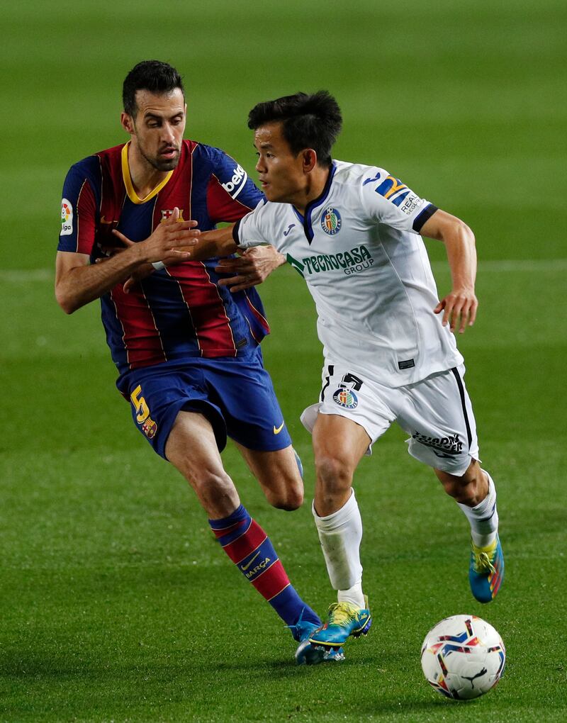 Sergio Busquets 8 - The experienced midfielder’s passing was on point after a precise ball picked out Messi perfectly to run through on goal and finish. Busquets didn’t put a foot wrong on the night, consistently finding small gaps in the Getafe midfield. Reuters