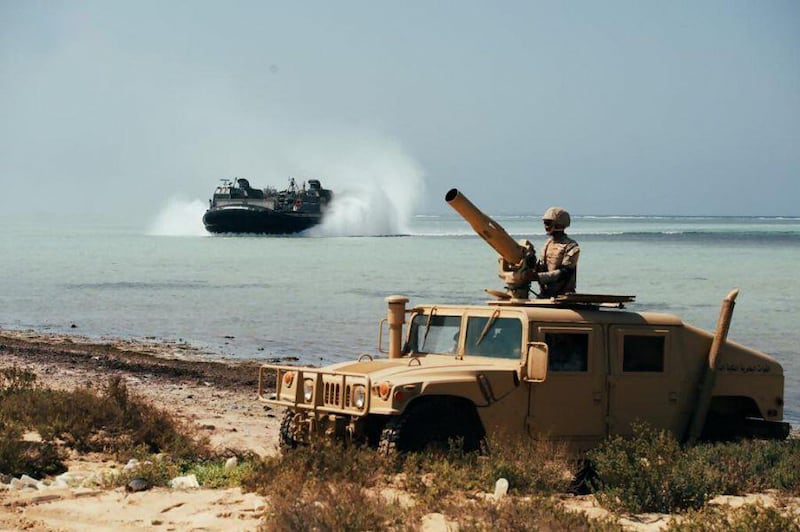 The exercise includes many joint manoeuvers, including fighting in residential areas, storming buildings and training on beach reconnaissance.