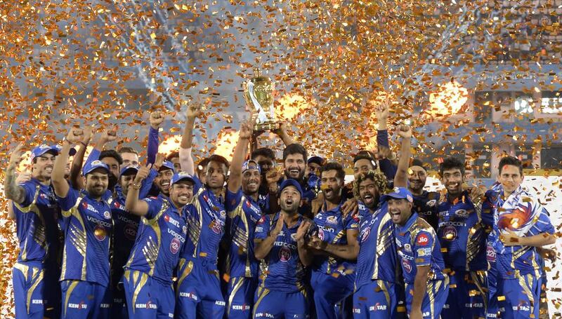 Mumbai Indians became the second team to top the table and win the IPL trophy in 10 years of the competition. Noah Seelam / AFP