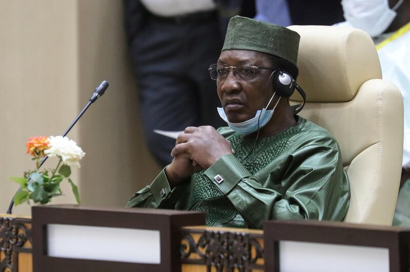 Idriss Deby attends a working session of the G5 Sahel summit in Nouakchott, Mauritania, on June 30, 2020. Reuters