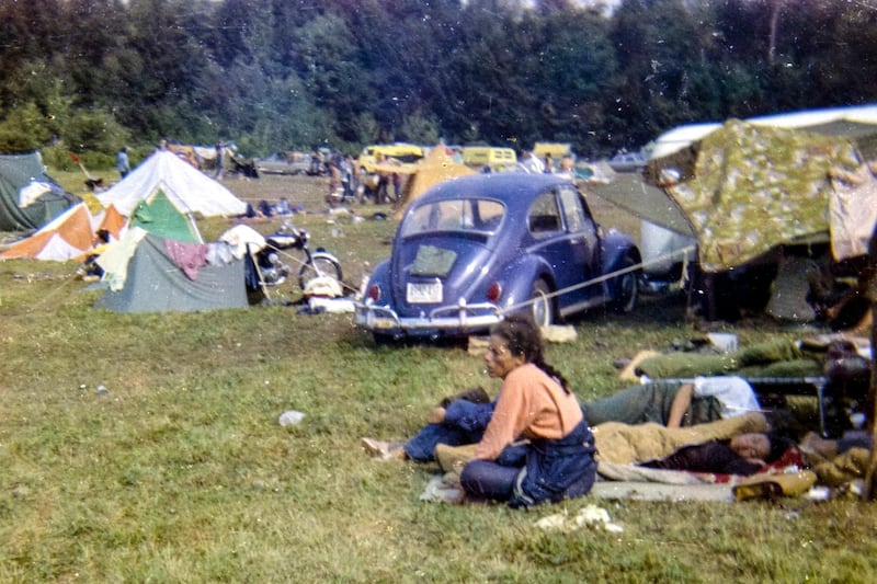 People rest at the campsite. Annie Birch personal collection / AFP
