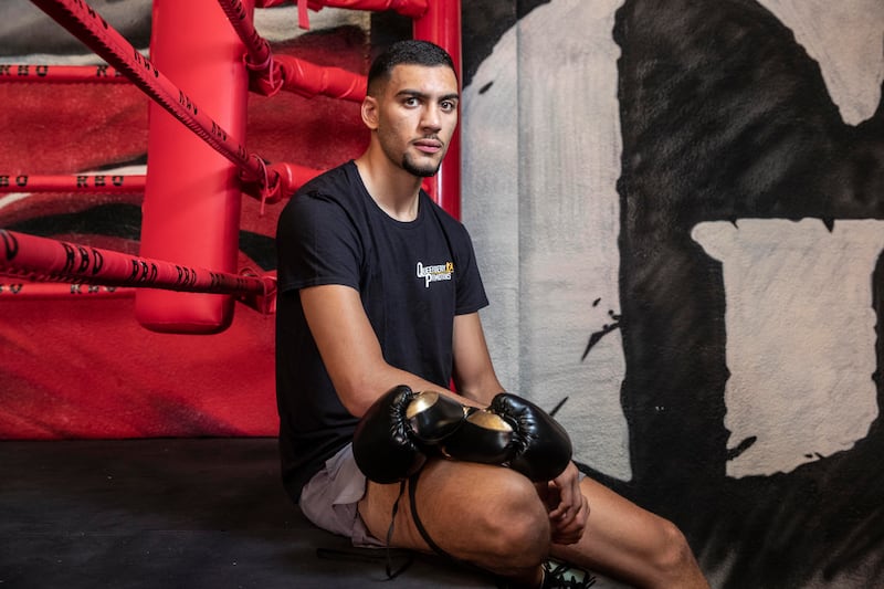Hamzah Sheeraz at the Real Boxing Only Gym in Dubai. Antonie Robertson / The National