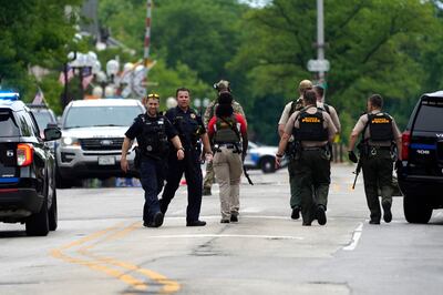 Law enforcement were earlier searching for the shooter. AP.