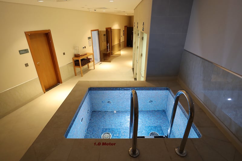View of the men’s spa area at the ZOYA Health & Wellbeing Resort in Ajman. Pawan Singh / The National