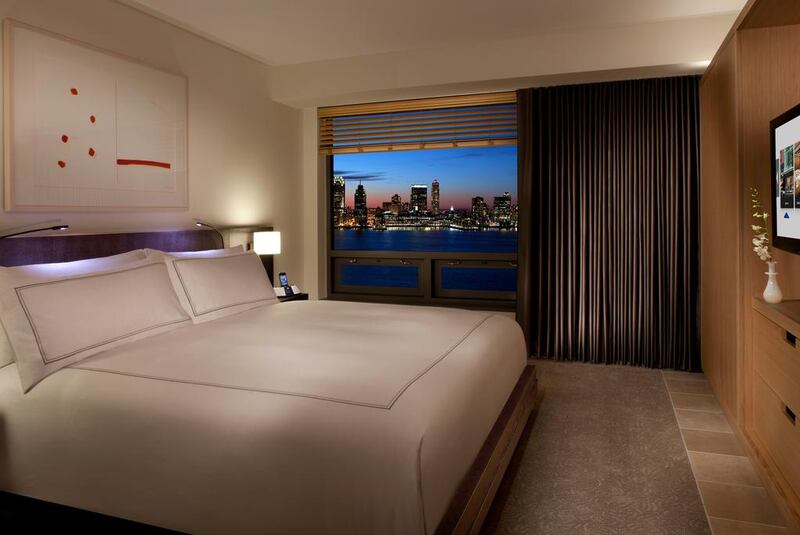 The rooms offer views of the Hudson river. Courtesy The Conrad New York