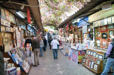 The Sahaflar book bazaar in Istanbul. Alamy