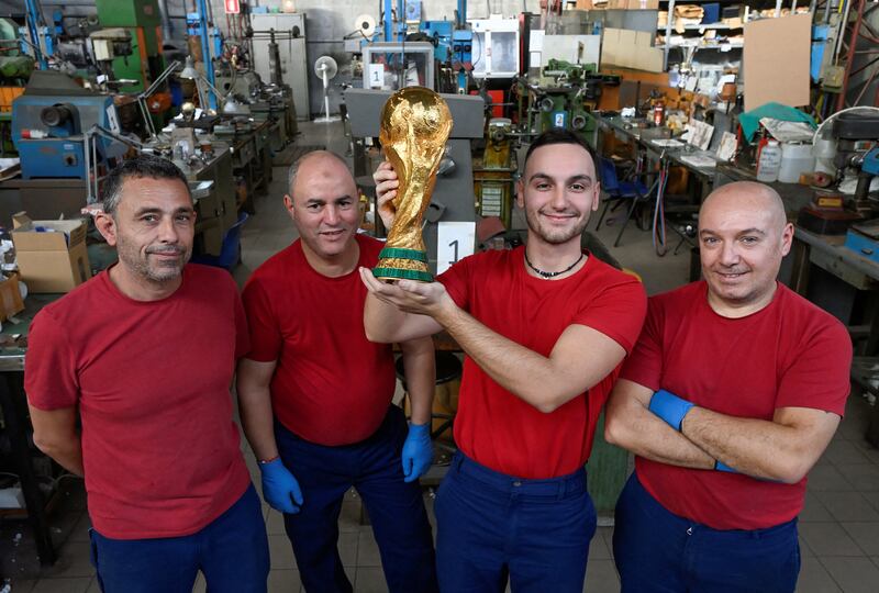 Italy failed to qualify for the World Cup finals but when the famous trophy is lifted by the eventual winners, staff at a small Italian company called GDE Bertoni will be feeling proud. Reuters 