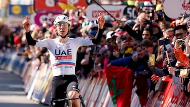 Tadej Pogacar prepared for the Giro d'Italia by winning the Liege Bastogne Liege for his third victory of the season. AP
