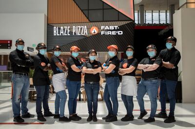 The Dubai Mall branch of Blaze is the brand's 10th in the Middle East. Courtesy Blaze Pizza