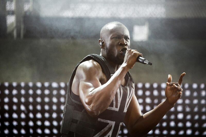 FILE PHOTO: British rapper Stormzy performs the headline slot on the Pyramid stage during Glastonbury Festival in Somerset, Britain, June 28, 2019. REUTERS/Henry Nicholls/File Photo