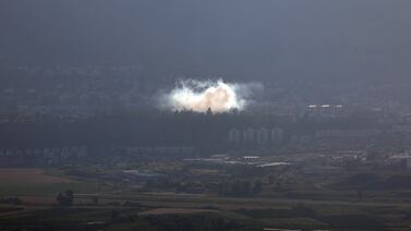 Smoke rises from an Israeli border town following an attack by Hezbollah. EPA