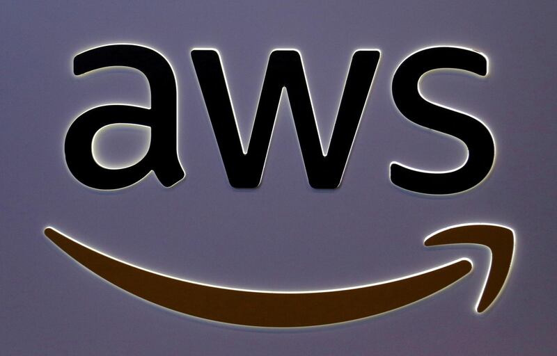 FILE PHOTO: The logo for Amazon Web Services (AWS) is seen at the SIBOS banking and financial conference in Toronto, Ontario, Canada October 19, 2017. REUTERS/Chris Helgren/File Photo