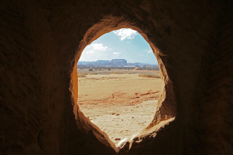 The ruins of Qasr Al-Bint stands at the ancient rock heritage site at Al Ula, Saudi Arabia. Saudi Arabia's Crown Prince Mohammed Bin Salman officially launched his vision of the mega tourism project at the ancient site of Al Ula. Bloomberg