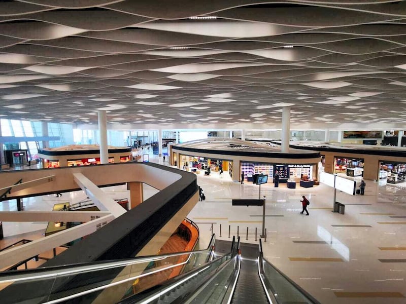 The view from inside Bahrain International Airport's new passenger terminal. All images courtesy Sara Loch unless otherwise mentioned.