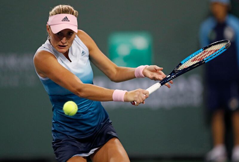 Kristina Mladenovic in action. EPA