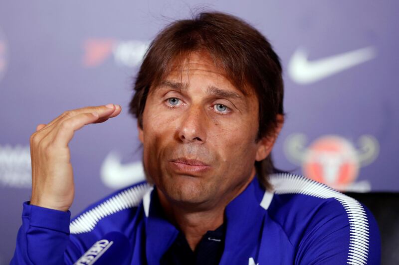 Football Soccer - Chelsea Press Conference - London, Britain - August 18, 2017   Chelsea manager Antonio Conte during the press conference   Action Images via Reuters/Matthew Childs