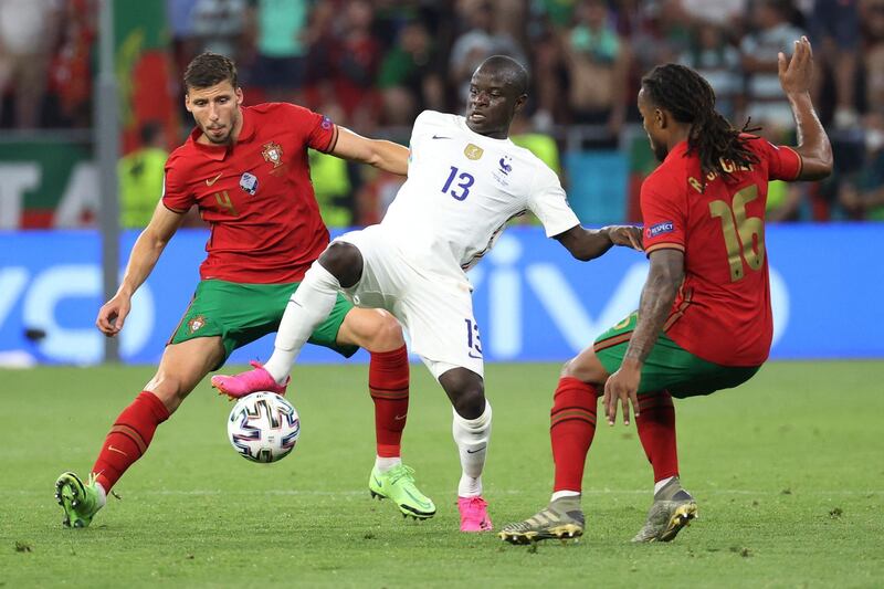 N’Golo Kante - 7, Was his usual busy self as he helped to win the ball back, while also showing moments of quality on the ball. AFP