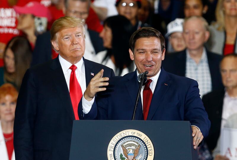 Mr Trump faces an increasingly serious challenge in Mr DeSantis, who is ranking high in 2024 polls. AP