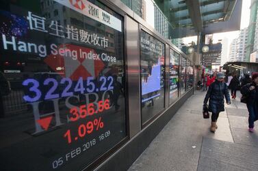 Hong Kong shares have dropped as economic fallout from unrest takes hold. EPA