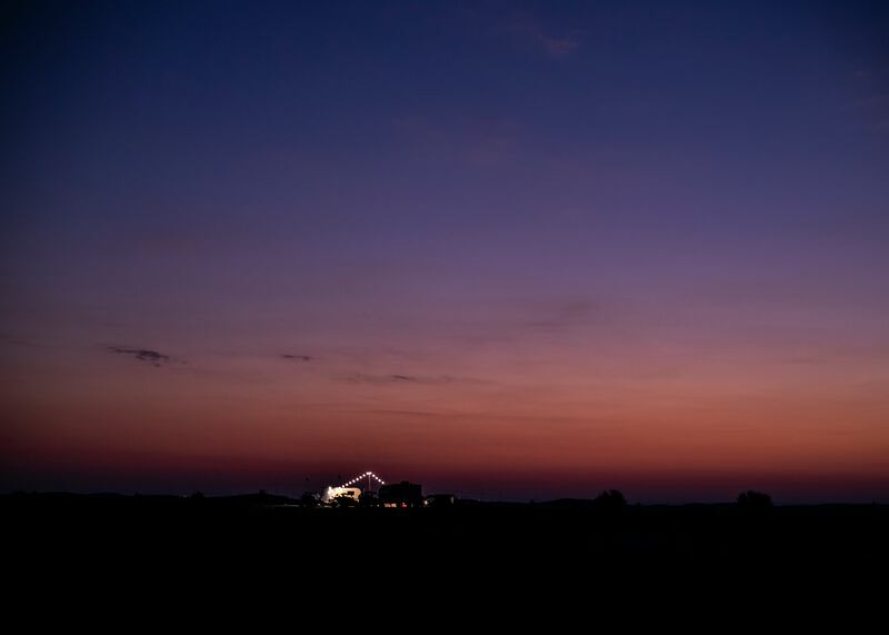 Sunrise at a camp set up in Dubai’s desert. Reem Mohammed / The National