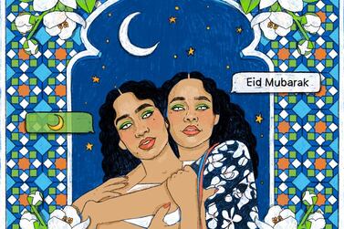 Nourie Flayhan has teamed up with Carolina Herrera to create three images that reflect the spirit of Eid Al Fitr. Courtesy Carolina Herrera