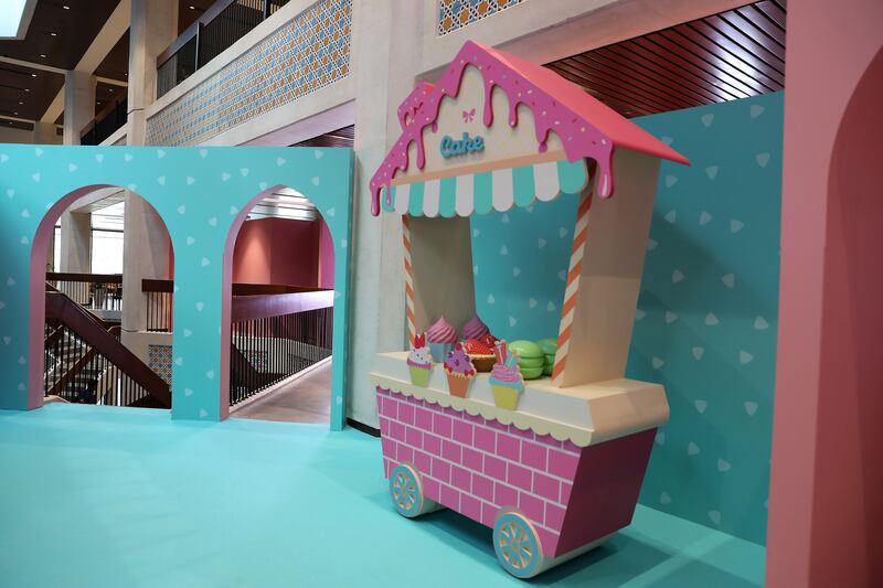 The whimsical pop-up inspired by Farah Al Qasimi's exhibition General Behaviour, which can be seen on the ground floor.

