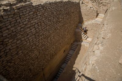The stairs down to the tomb have been refurbished. AP