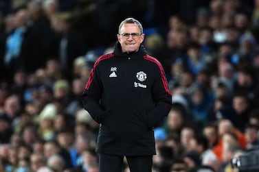 Manchester United manager Ralf Rangnick on the touchline during the Premier League match at the Etihad Stadium, Manchester. Picture date: Sunday March 6, 2022.