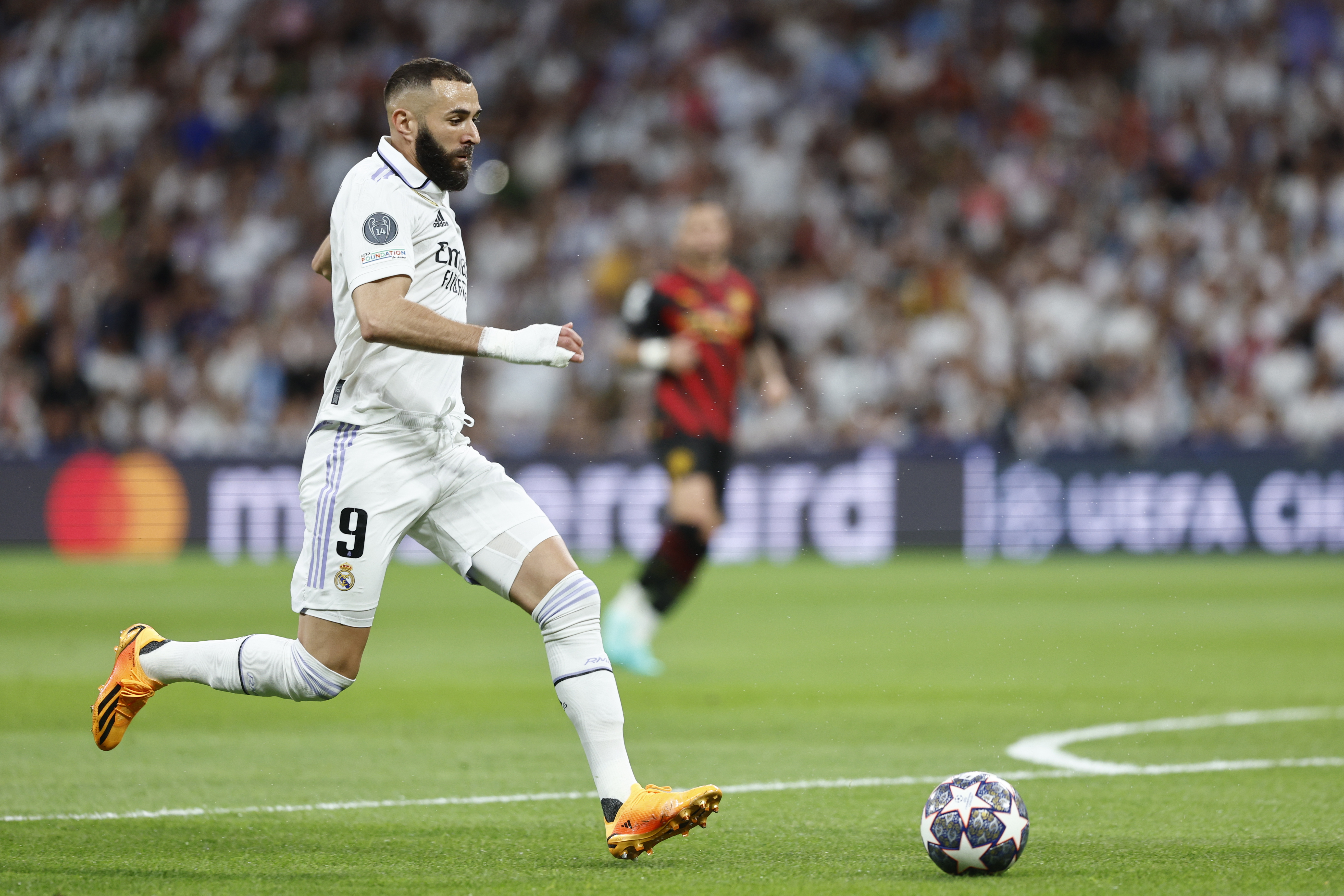 Karim Benzema - 6. Led the line well as usual but didn't pose much of a goal threat. His best chance came with a header which Ederson palmed away. EPA