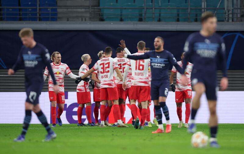 GROUP A - December 7, 2021: RB Leipzig 2 (Szoboszlai 24', Andre Silva 71') Manchester City 1 (Mahrez 76'). Guardiola said: "I was pleased with the second half, not so much with the first. We are happy to have reached the round of 16. It's an achievement. This was a tough group and we have had a very, very good campaign so far." PA