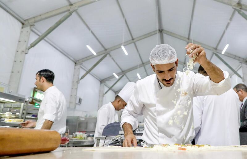 Abu Dhabi, United Arab Emirates, May 22, 2019.    Suhur at the Emirates Palace Hotel with Soux Chef, Yahia Al Mustafa and his Ramadan tent team.
Victor Besa/The National
Section:   NA
Reporter:  John Dennehy
