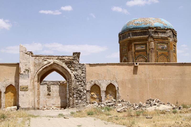 A picture taken on May 8, 2021, shows a view of the ancient citadel of Iraq's northern city of Kirkuk. - In a country that has been battered by years of conflict, government negligence and climate change, Iraq's numerous Christian, Islamic and Mesopotamian rich heritage relics have been left to weather away. (Photo by Shwan NAWZAD / AFP)