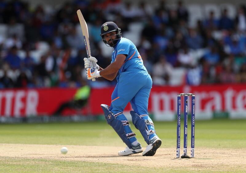 Cricket - ICC Cricket World Cup - Sri Lanka v India - Headingley, Leeds, Britain - July 6, 2019   India's Rohit Sharma in action     Action Images via Reuters/Lee Smith