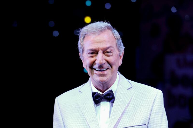 Des O'Connor in "Dreamboats and Petticoats" at the Playhouse Theatre in London. (Photo by robbie jack/Corbis via Getty Images)