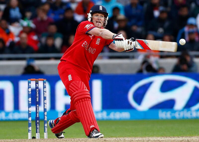 England's Eoin Morgan plays a shot during their ICC Champions Trophy final match against India at Edgbaston cricket ground in Birmingham, central England, June 23, 2013. REUTERS/Darren Staples   (BRITAIN - Tags: SPORT CRICKET) *** Local Caption ***  DST21_CRICKET-CHAMP_0623_11.JPG