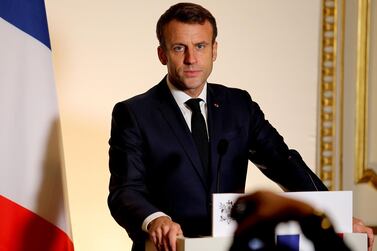French President Emmanuel Macron on November 14. Francois Nascimbeni / AFP