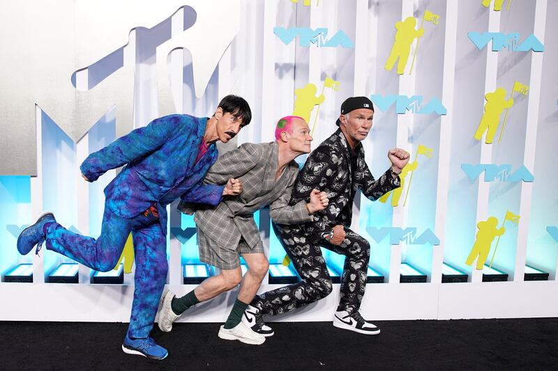 The Red Hot Chili Peppers arrive at the 2022 MTV Video Music Awards at the Prudential Center in Newark, New Jersey. Reuters