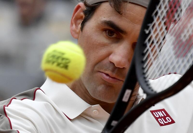 Federer keeps his eye on the ball. EPA