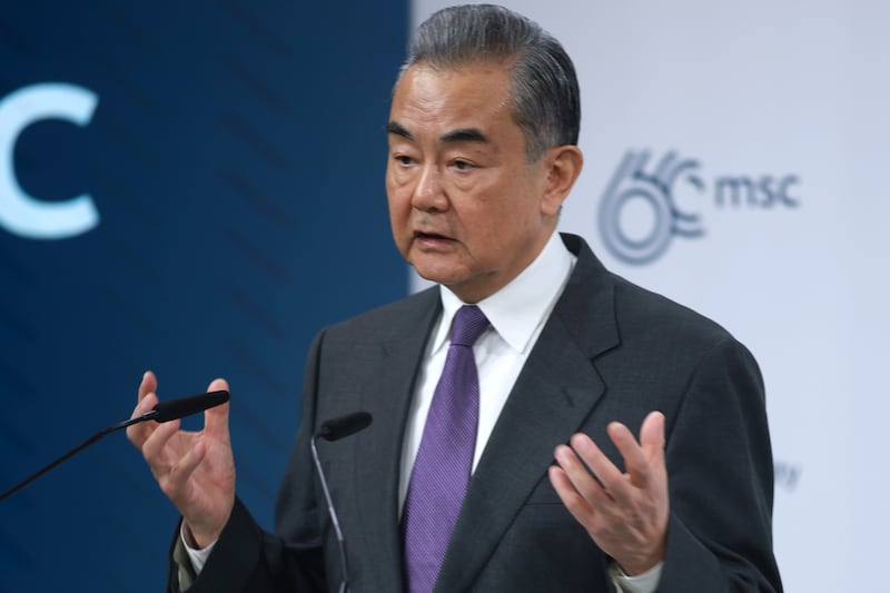 Chinese Foreign Minister Wang Yi called for an immediate ceasefire in the Gaza Strip. Getty Images