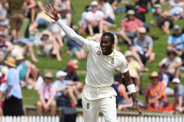FILE PHOTO: Cricket - New Zealand v England - Second Test - Seddon Park, Hamilton, New Zealand - November 30, 2019 England's Jofra Archer appeals for the wicket of New Zealand's Daryl Mitchell REUTERS/Ross Setford/File Photo