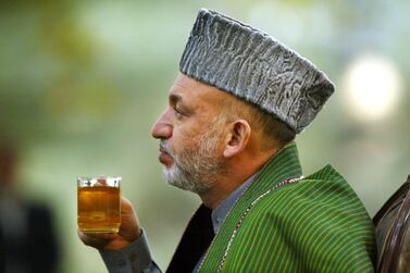 Former Afghan President Hamid Karzai mixed jam with tea to ward off colds. Getty