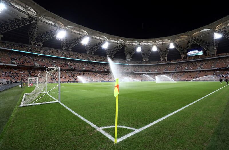 The King Abdullah Sports City, in Jeddah, ahead of Wednesday's Spanish Super Cup tie between Real Madrid and Valencia. Reuters