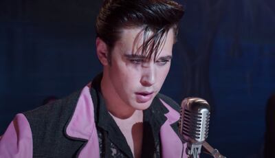 Austin Butler as Elvis Presley in the forthcoming film by Baz Lurhman. Photo: Warner Brothers