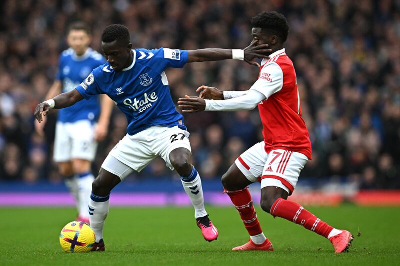 Idrissa Gueye - 8,  Broke up Arsenal play well at various points throughout the match, even if he gave away a couple of needless free-kicks for catching players with his hands.

AFP