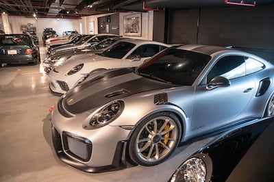 'If you close your eyes and imagine all the iconic Porsches, they’ve been here. At one point, we had something like $400 million worth of cars in the space,' says Al Fahim. Antonie Robertson / The National
