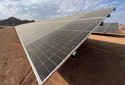 Solar panels at a new project in Sharm El Sheikh, Egypt.  Reuters