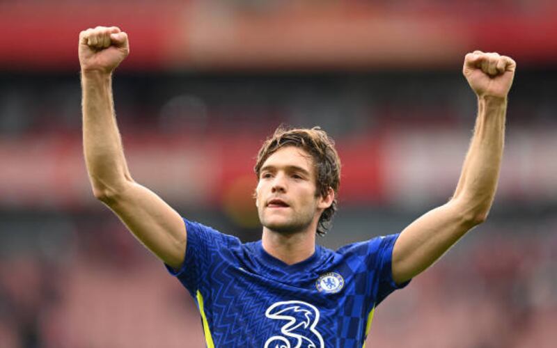 Marcos Alonso – 7. Overshadowed by James on the other flank, although he clearly enjoyed his afternoon, too – evidenced by one flashy backheel. Getty