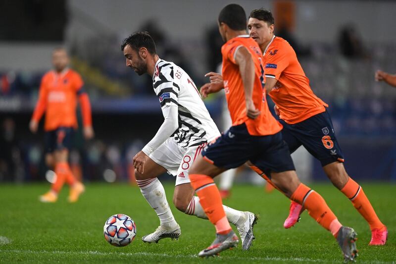 Bruno Fernandes, 6: Volley wide after five, good balls forward, though his poor ball back to Mata contributed to Basaksehir's second. Free kick tested Gunok and had twice as many shots (4) as anyone on the pitch but ultimately couldn’t help get the breakthrough. AFP