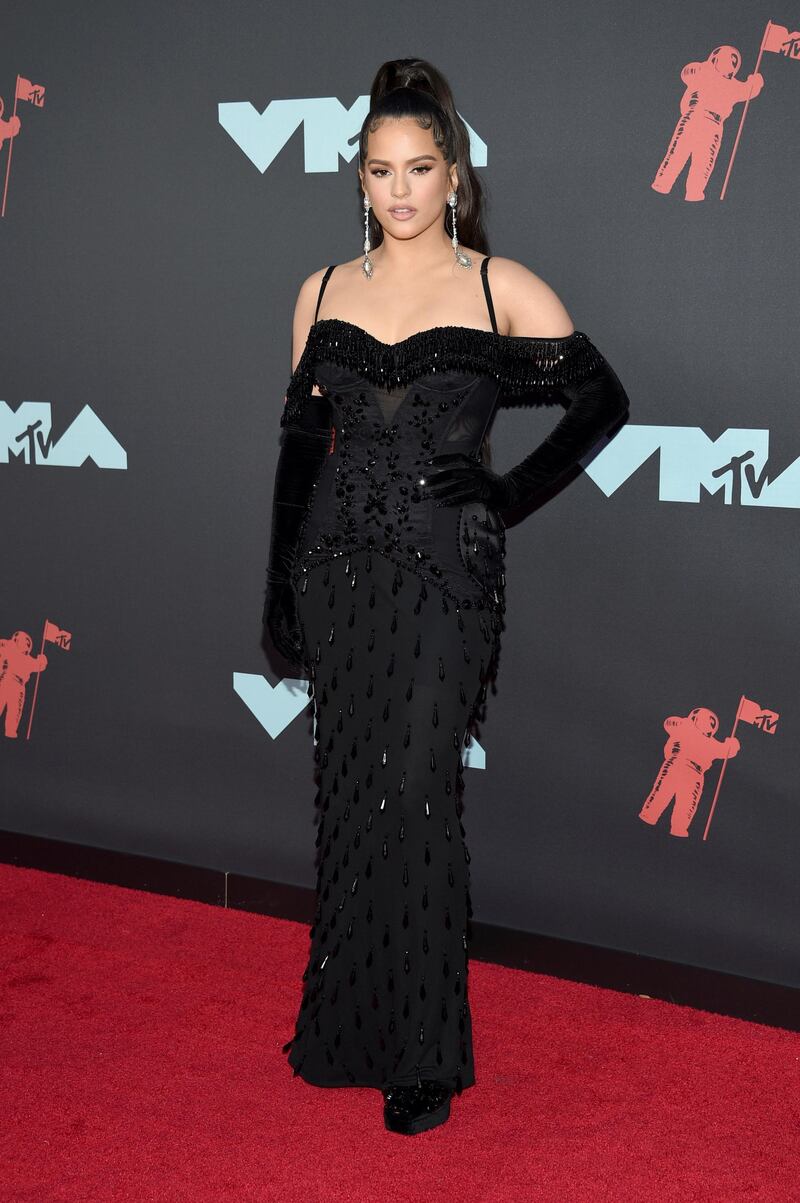 Rosalia arrives at the MTV Video Music Awards on Monday, August 26. AP