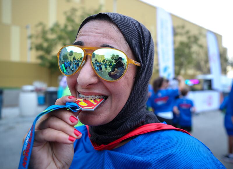 Rohela Khan after the 3km Superman Run 